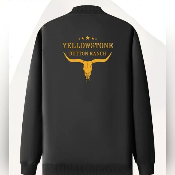 Lightweight Yellowstone Dutton Ranch Print Jacket Sz L (40) - Picture 2 of 6